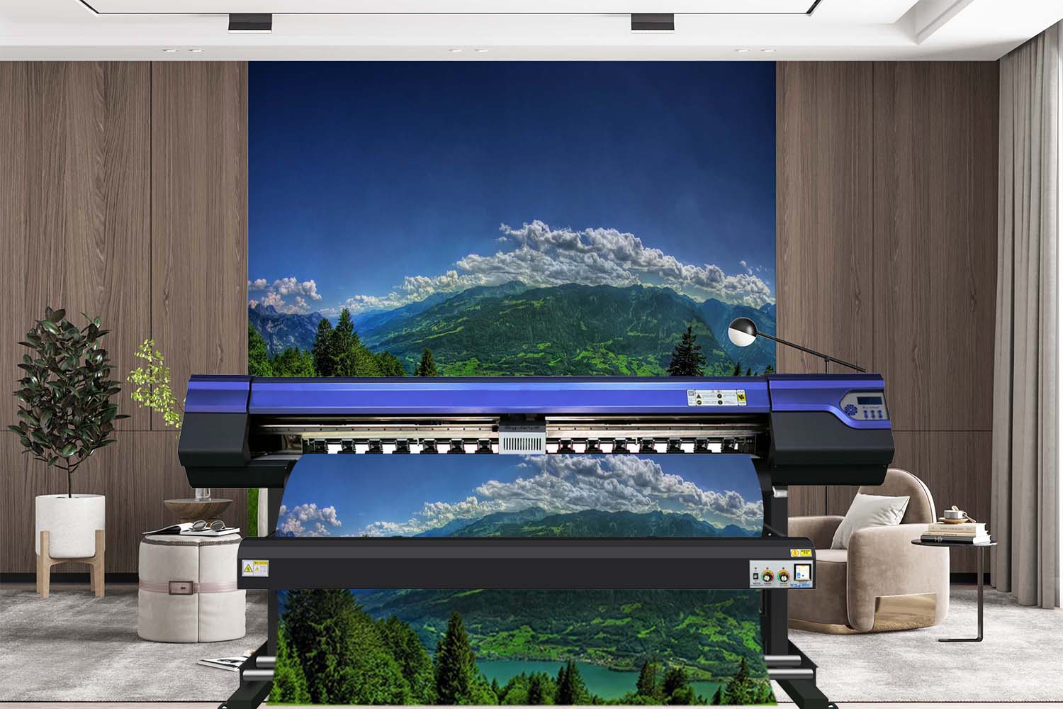 Kolase Berbagai Desain Wallpaper Kustom Dicetak Dengan Mesin Digital Printing Untuk Peluang Bisnis Dekorasi Rumah.