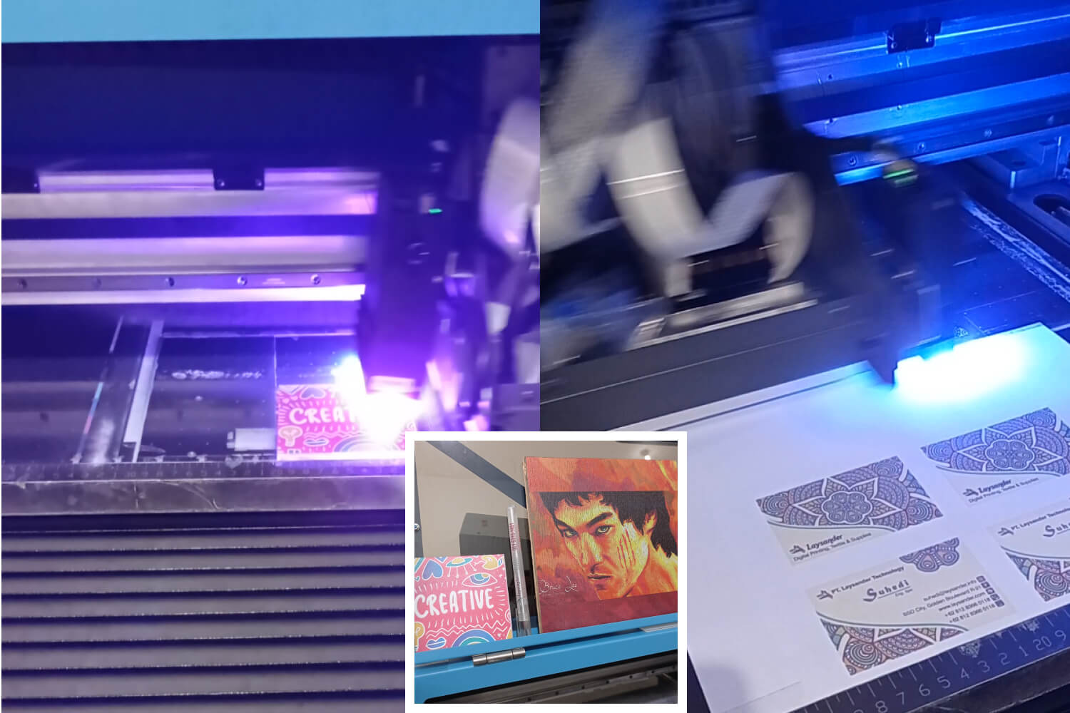 Close-Up Printer Uv Cetak Merchandise Bermaterial Beragam