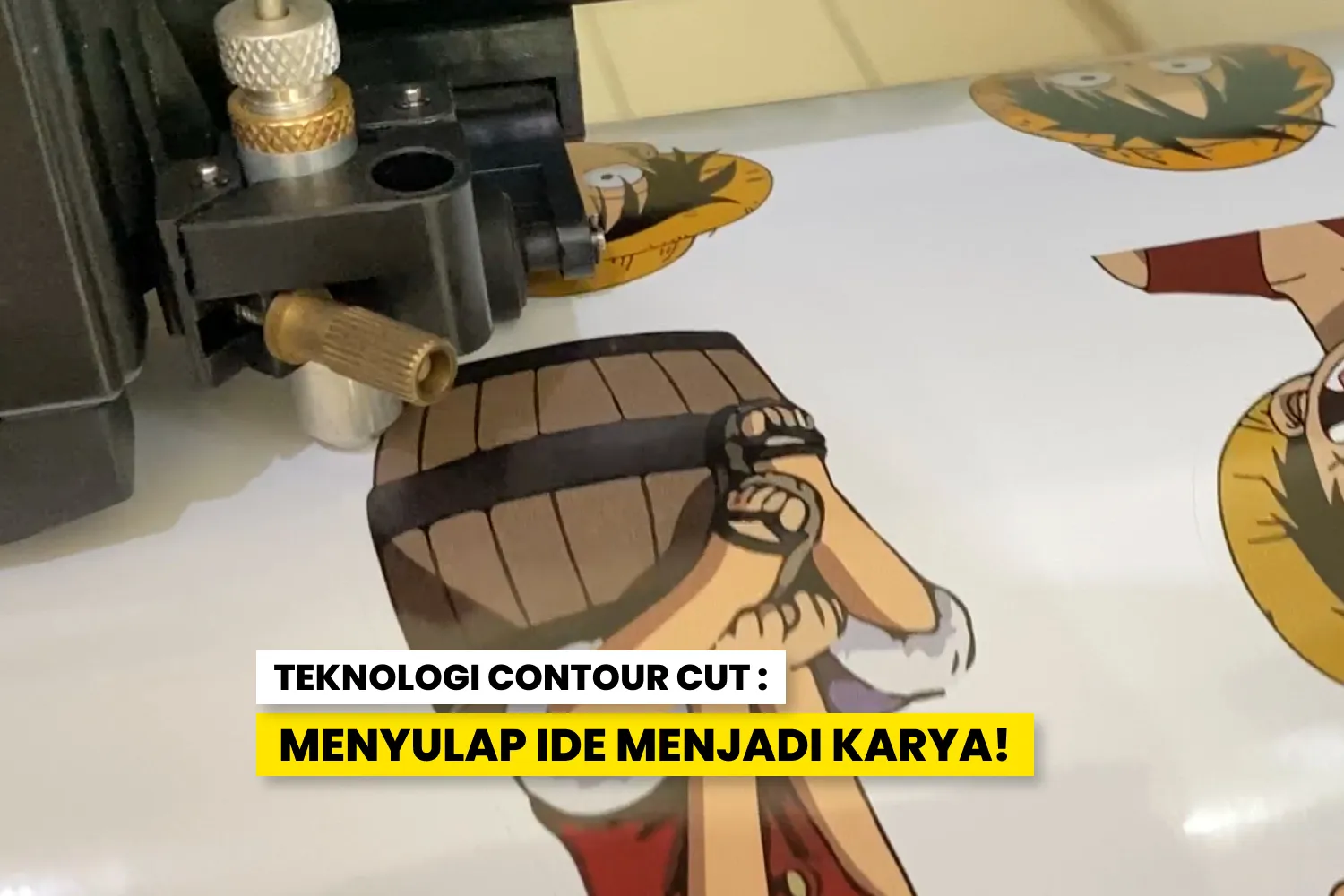 Mesin Cutting Sticker Dengan Fitur Contour Cut.