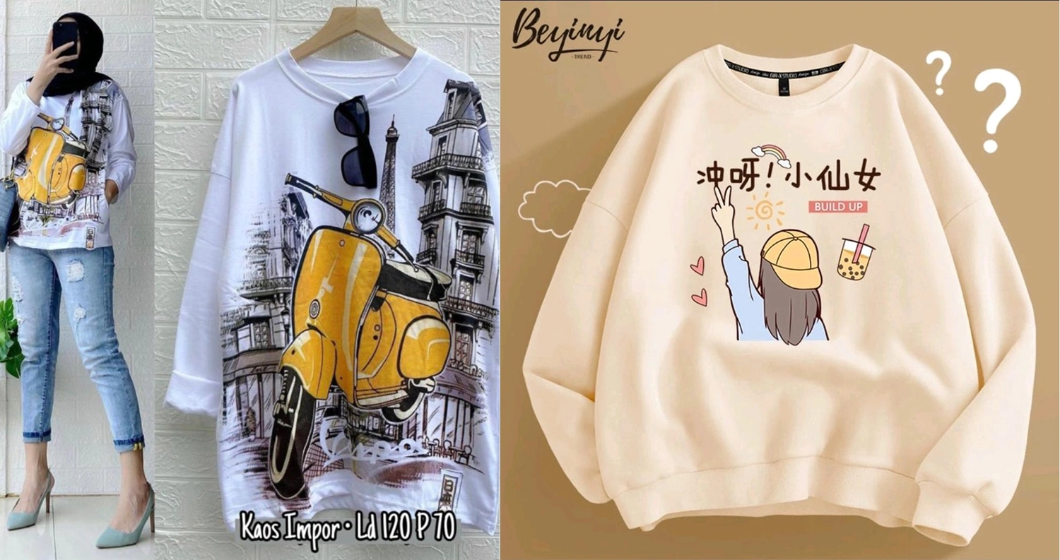 Kaos Lengan Panjang Dengan Desain Kasual Untuk Gaya Sehari-Hari Dan Promosi Project.