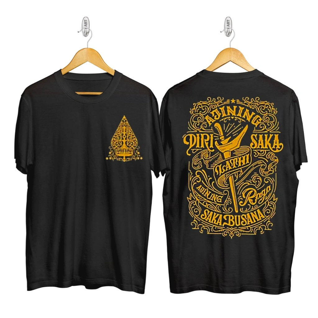 T-Shirt Hitam Dengan Desain Unik Dan Elegan, Salah Satu Merchandise Terpopuler.