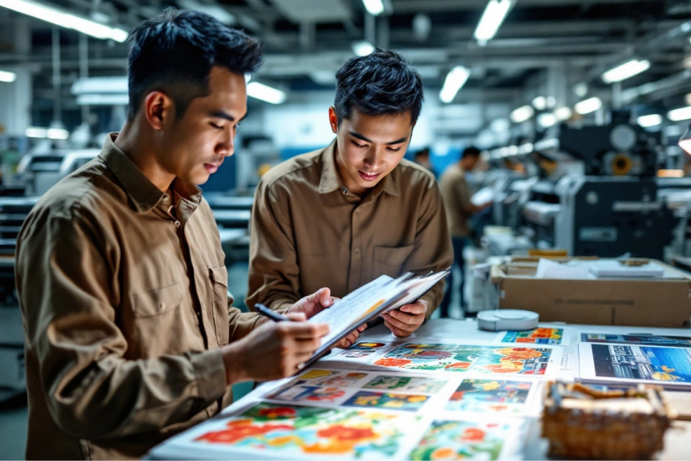 Operator Sedang Melakukan Quality Control Pada Produk.
