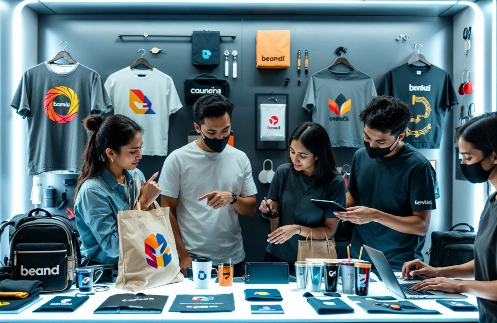 Pemilik Bisnis Merchandise Sedang Memahami Bagaimana Membuat Desain Yang Menarik.