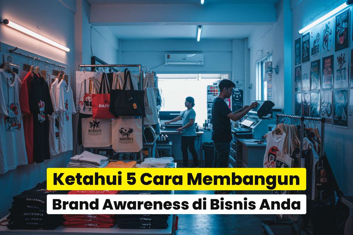 Ilustrasi Pebisnis Untuk Membangun Brand Awareness Di Bisnis Digital Printing.