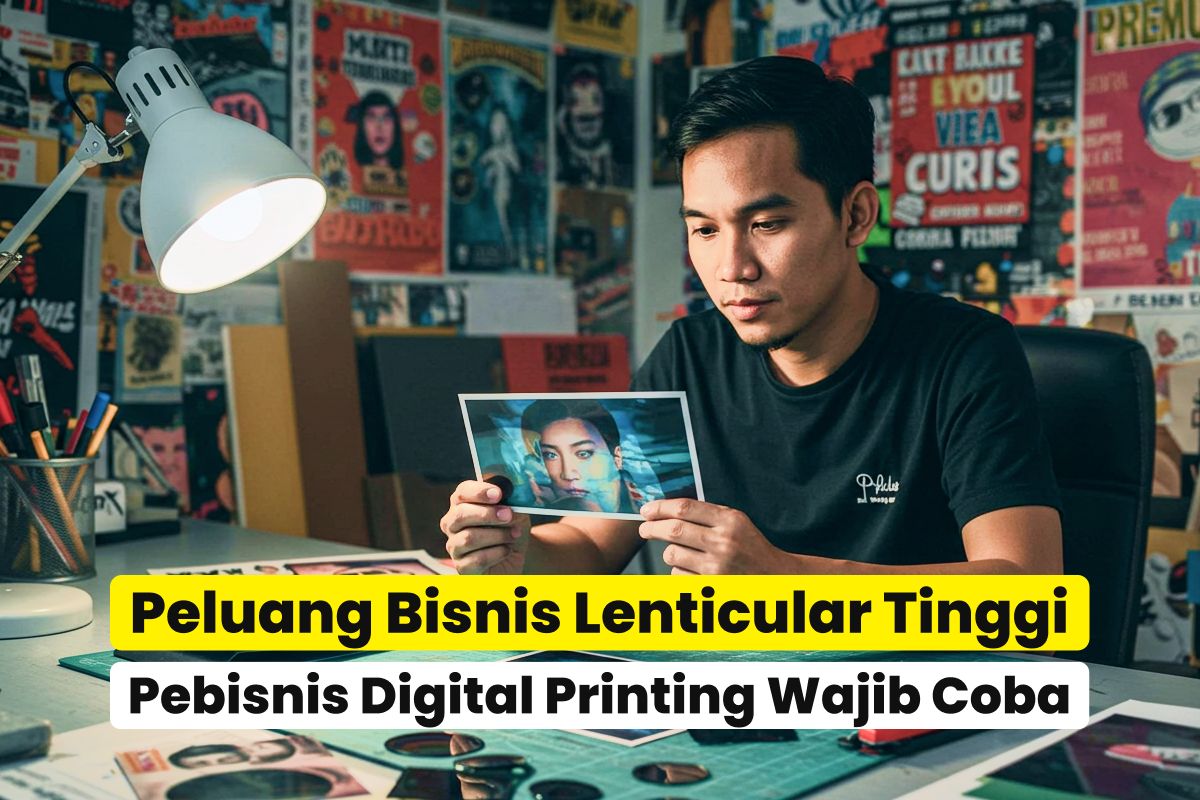 Contoh Lenticular Card Dengan Efek Flip Dan 3D Yang Menampilkan Gambar Berubah Saat Digerakkan, Digunakan Sebagai Kartu Promosi Dan Merchandise Eksklusif.