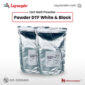 Powder DTF Texco 1 kg warna hitam dan putih untuk hasil cetak kaos yang presisi dan rapi