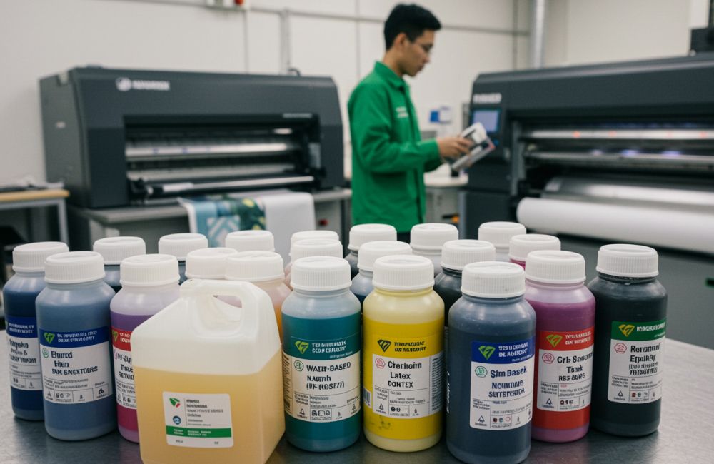 Berbagai Jenis Tinta Digital Printing Ramah Lingkungan Seperti Tinta Water-Based, Uv, Latex, Dan Tinta Nabati.