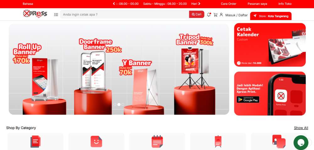 Tampilan Dashboard Layanan Web-To-Print Yang Memudahkan Pelanggan Melakukan Pemesanan, Unggah Desain, Dan Cek Status Cetak Secara Online.