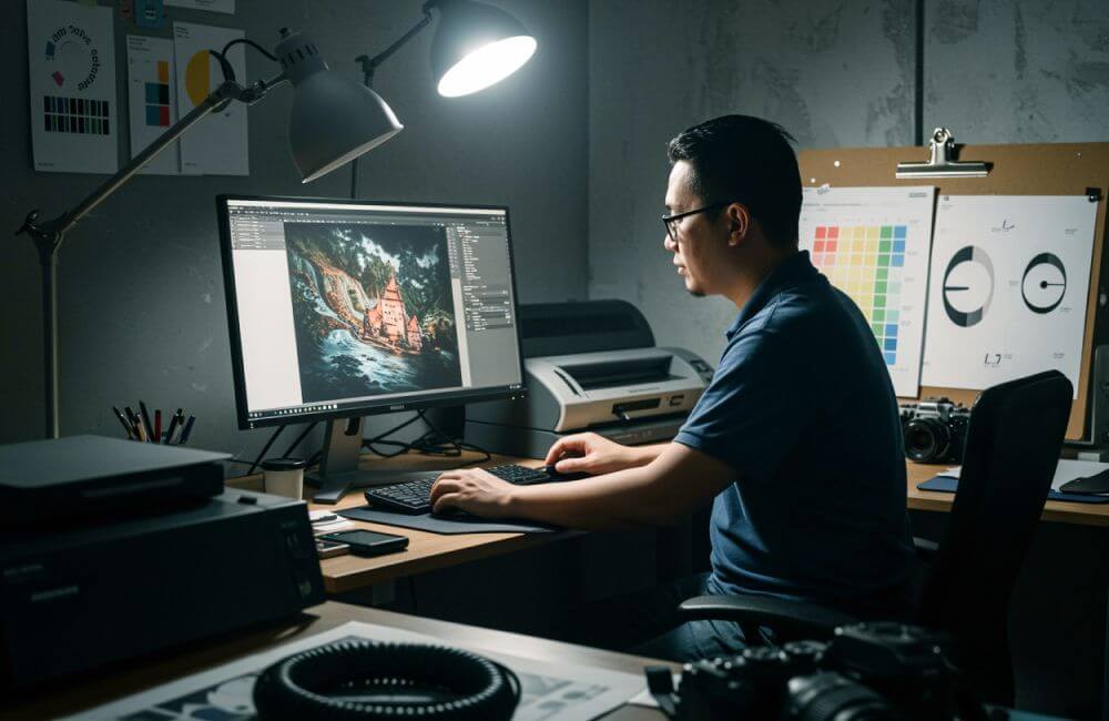 Proses Manajemen Warna Dan Proofing Untuk Mencetak Giclée Print.
