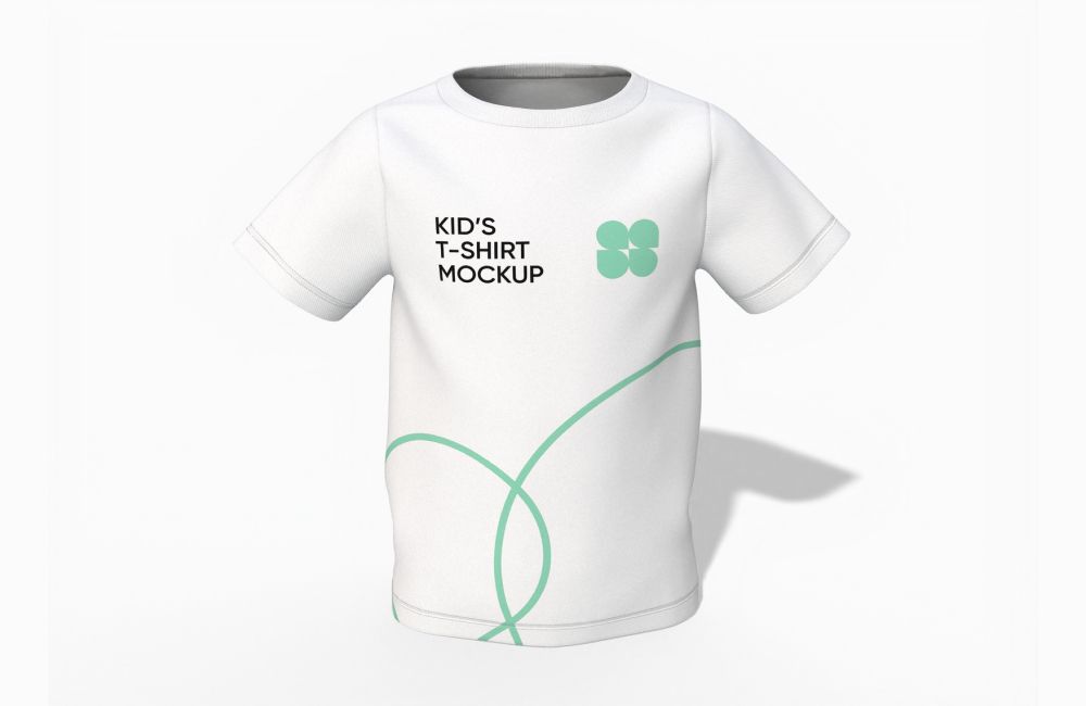 Contoh Mock-Up Kaos Dengan Desain Logo Untuk Menjelaskan Visual Produk Digital Printing.