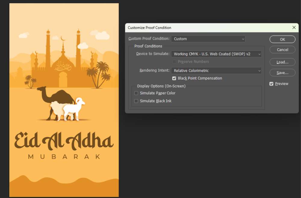 Tampilan Layar Photoshop Menunjukkan Fitur Soft Proofing Aktif Dengan Preview Hasil Cetak Berdasarkan Profil Printer Dan Jenis Kertas.