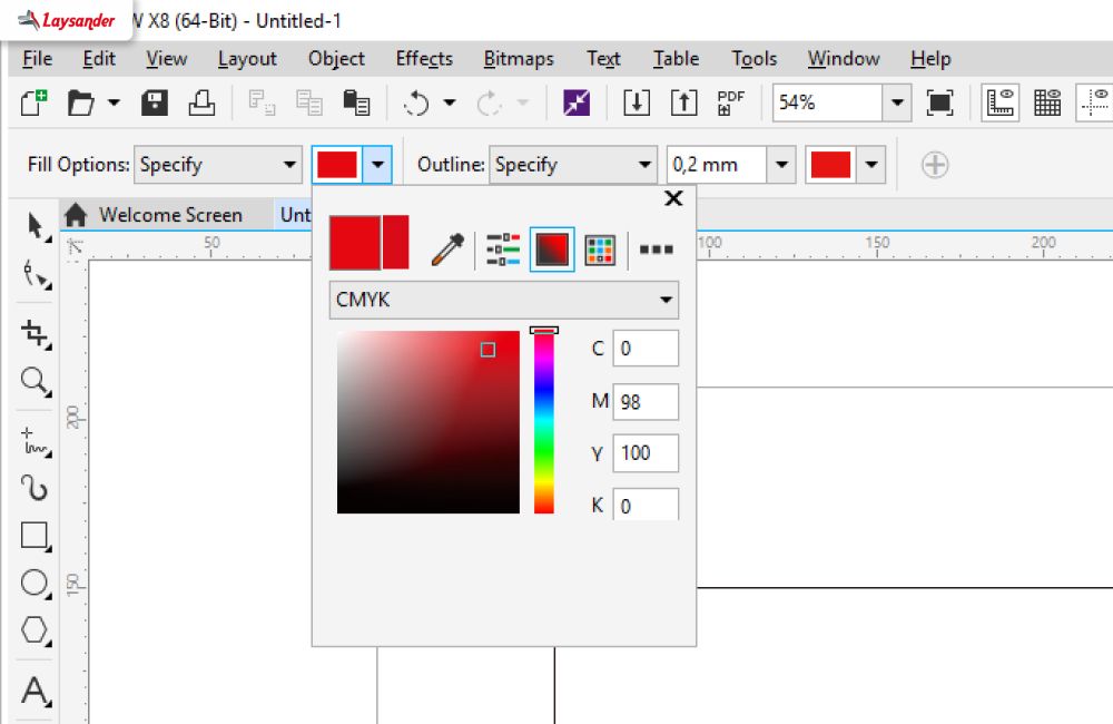 Tampilan Pengaturan Warna Cmyk Di Coreldraw Untuk Memastikan Akurasi Warna Saat Dicetak.