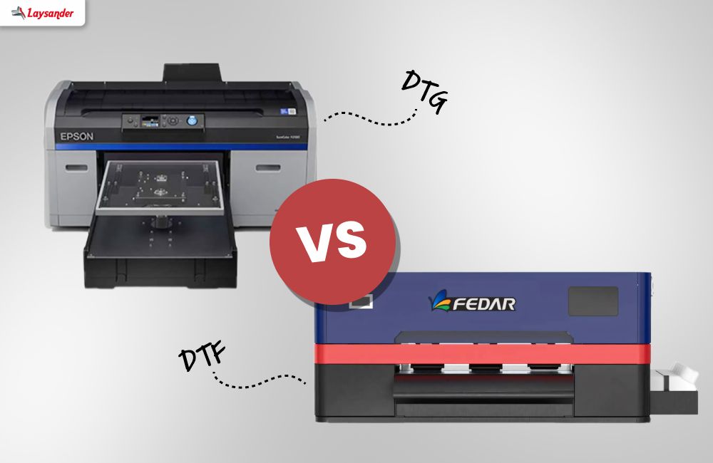 Perbandingan Mesin Sablon Dtf Dan Dtg Yang Menunjukkan Perbedaan Teknologi Cetak Kain.