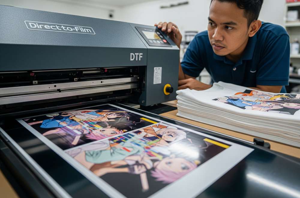 Operator Mengamati Hasil Cetak Dtf Pada Printer, Memperhatikan Kemungkinan Misalignment Pada Head