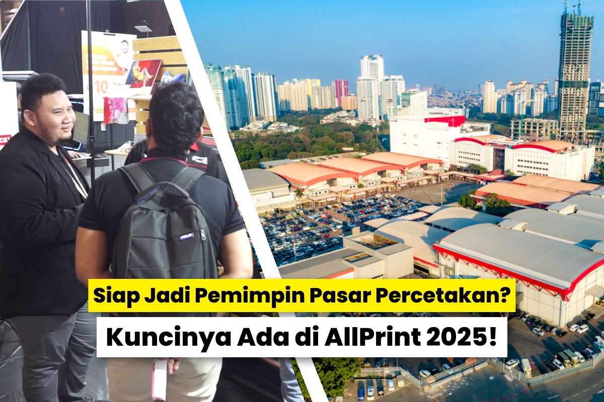Suasana Pameran Percetakan Dan Gedung Jiexpo Kemayoran Tempat Berlangsungnya All Print 2025.